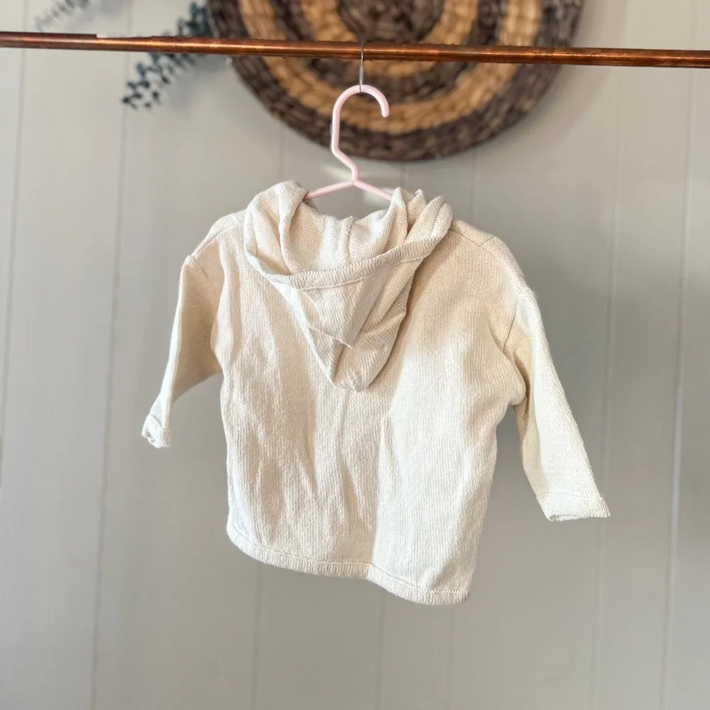Zara 6-9m Baby Oatmeal Sweater - Picture 2 of 4